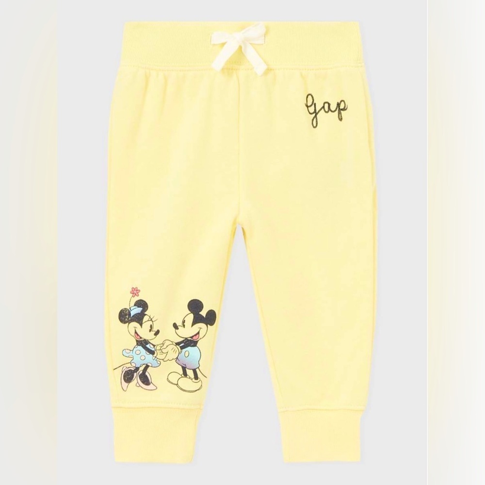 Baby Gap- Yellow Mickey Mouse Disney Pull On Jogger. Size 2T